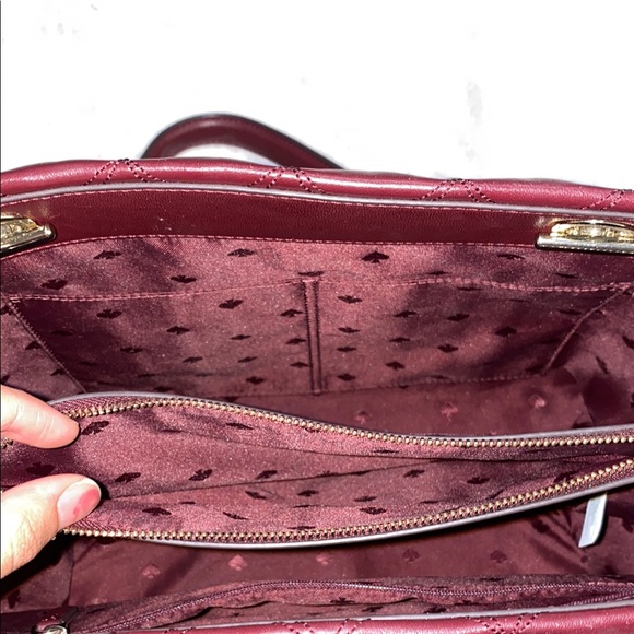 Kate Spade Maroon Quilted Shoulder Bag - Picture 3 of 6